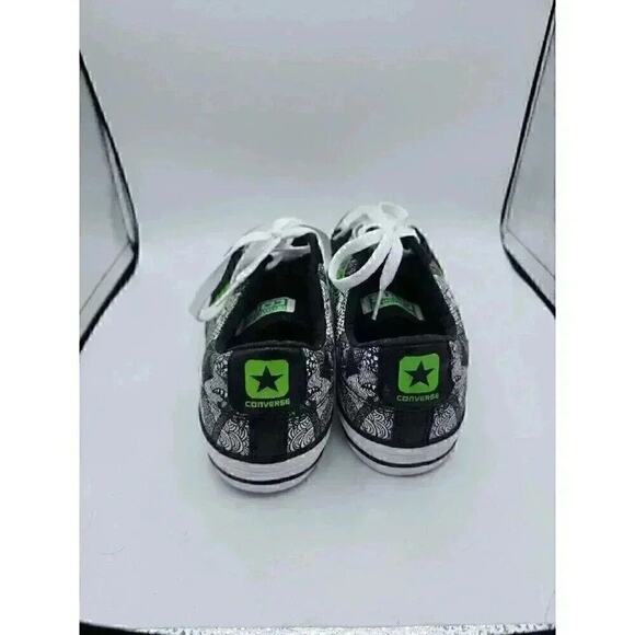 Converse Cons Graphic Print Mens Size 8.5 / Wmns 10.5 Black Green White 142992C - Picture 3 of 7
